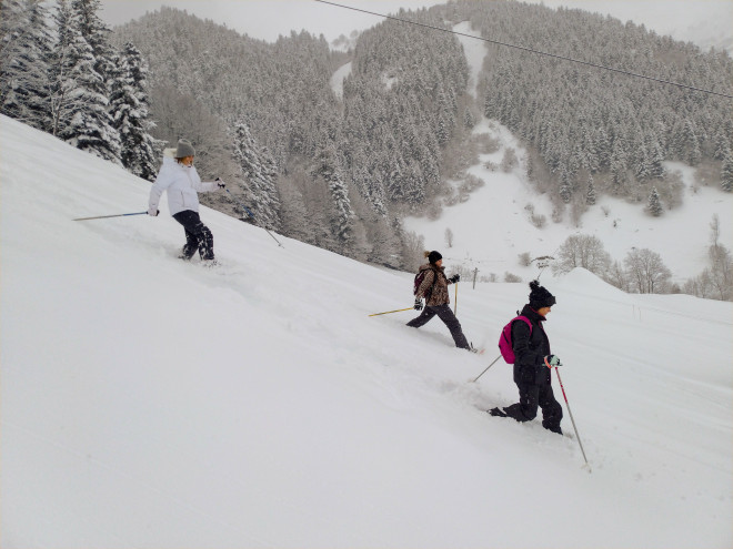 Descente en raquettes Luchon